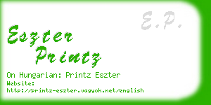 eszter printz business card